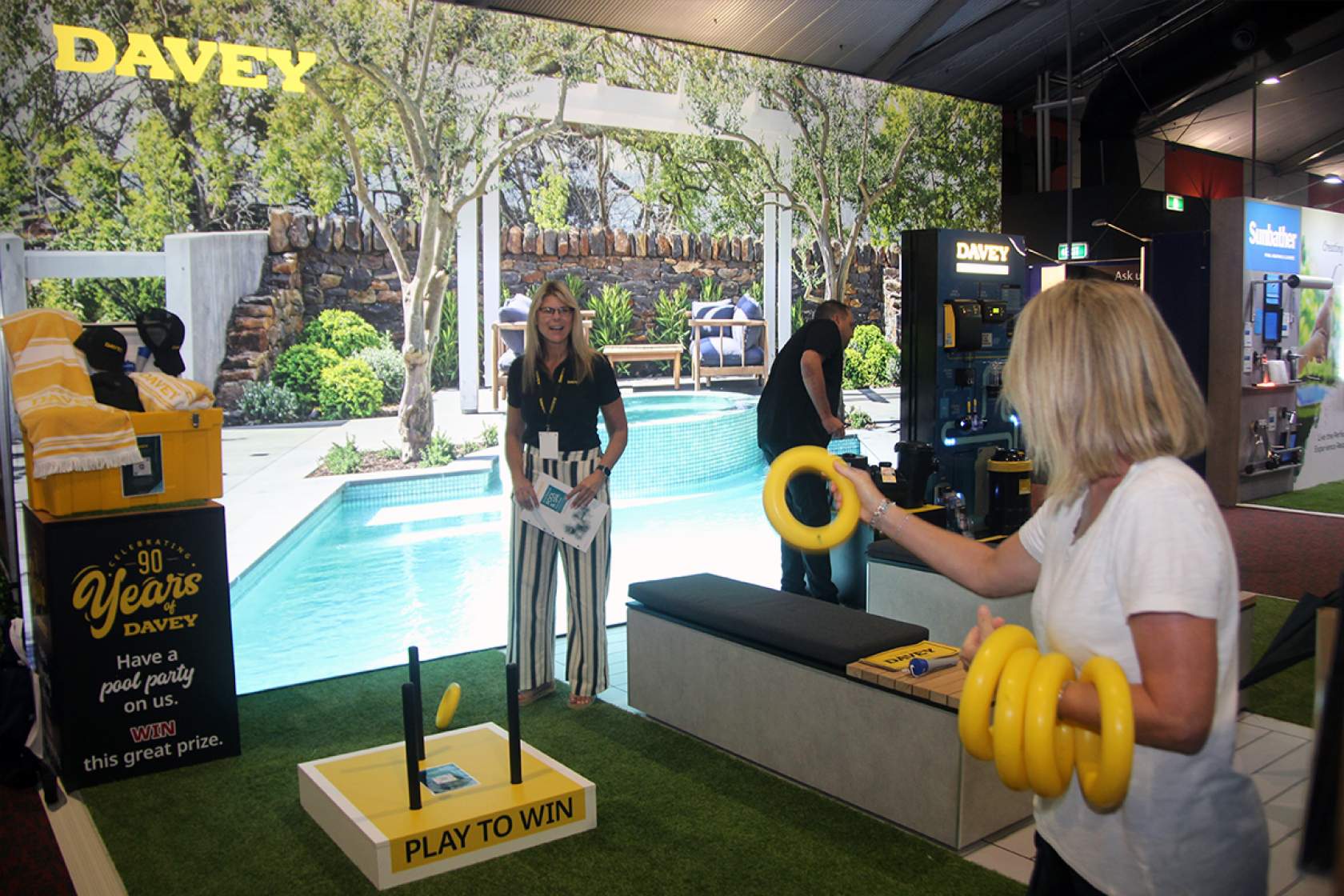 Fun and games at the Davey stand